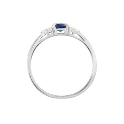Bague Justienne Or Blanc Saphir Et Diamant -Garmin Soldes B3DFBSB578 view2