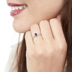 Bague Or Blanc Saphir Et Diamant -Garmin Soldes B3DFBSB905 model0