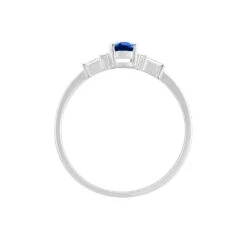 Bague Or Blanc Saphir Et Diamant -Garmin Soldes B3DFBSB905 view2