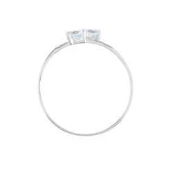 Bague Pollie Or Blanc Topaze Bleu Sky Oxyde De Zirconium -Garmin Soldes B3DFBT4561 view2