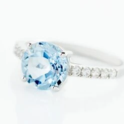 Bague Or Blanc Terese Topaze Oxydes De Zirconium -Garmin Soldes B3DFBT4572 view3