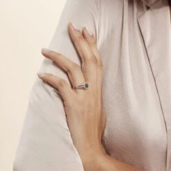 Bague Or Blanc Maeva Topaze Oxydes De Zirconium -Garmin Soldes B3DFBT5586 model1