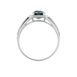 Bague Or Blanc Maeva Topaze Oxydes De Zirconium -Garmin Soldes B3DFBT5586 view2