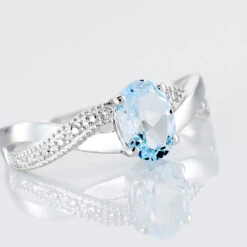 Bague Candice Or Blanc Topaze -Garmin Soldes B3DFBTB021 view3