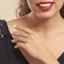 Bague Maria-serena Or Blanc Topaze Et Oxyde De Zirconium -Garmin Soldes B3DFBTB604 model0