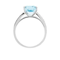 Bague Marie-camille Or Blanc Topaze Et Oxyde De Zirconium -Garmin Soldes B3DFBTB653 view2