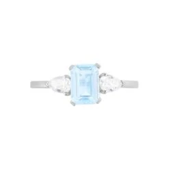 Bague Medyna Or Blanc Topaze Et Oxyde De Zirconium -Garmin Soldes B3DFBTB679 view1