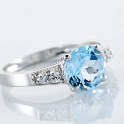 Bague Maysara Or Blanc Topaze Et Oxyde De Zirconium -Garmin Soldes B3DFBTB681 view3