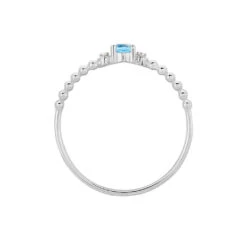 Bague Noria Or Blanc Topaze Et Oxyde De Zirconium -Garmin Soldes B3DFBTB719 view2