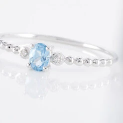 Bague Noria Or Blanc Topaze Et Oxyde De Zirconium -Garmin Soldes B3DFBTB719 view3