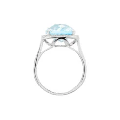 Bague Anna Or Blanc Topaze Et Oxyde De Zirconium -Garmin Soldes B3DFBTB793 view2