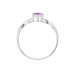 Bague Candice Or Blanc Amethyste -Garmin Soldes B3DFBYI031 view2