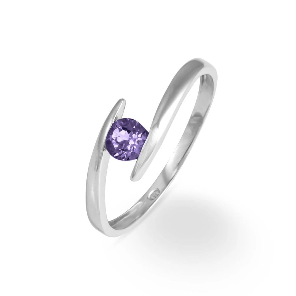 Bague Tiphaine Or Blanc Amethyste 3 Bague Tiphaine Or Blanc Amethyste