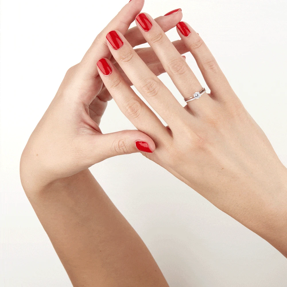 Bague Solitaire Anatoline Or Blanc Oxyde De Zirconium 7 Bague Solitaire Anatoline Or Blanc Oxyde De Zirconium – Image 5