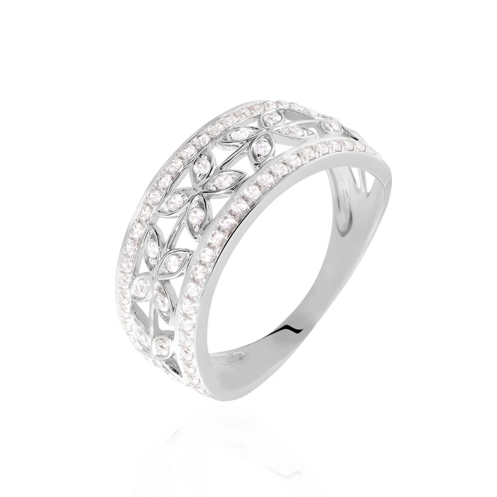Bague Aella Or Blanc Oxyde De Zirconium 3 Bague Aella Or Blanc Oxyde De Zirconium