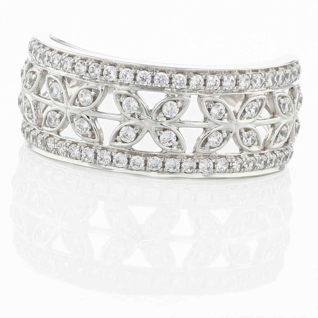 Bague Aella Or Blanc Oxyde De Zirconium 6 Bague Aella Or Blanc Oxyde De Zirconium – Image 4