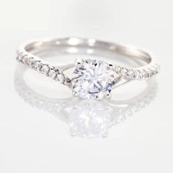 Bague Evita Or Blanc Oxyde De Zirconium -Garmin Soldes B3DFBZW0HV view3