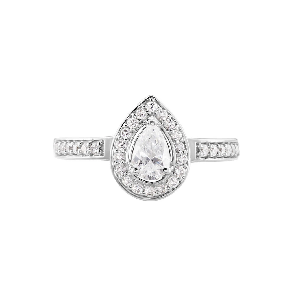 Bague Or Blanc Uxellus Oxyde De Zirconium 4 Bague Or Blanc Uxellus Oxyde De Zirconium – Image 2