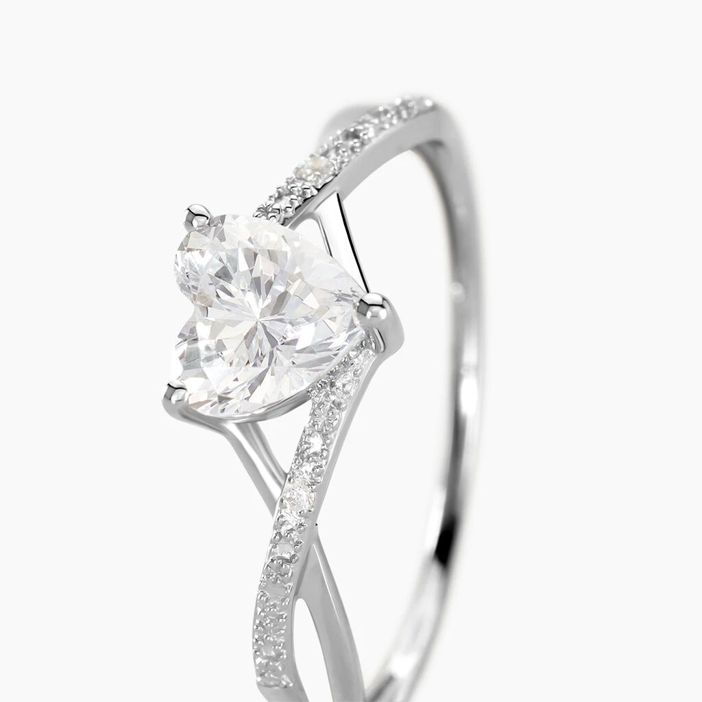 Bague Or Blanc Clothilde Oxyde De Zirconium 4 Bague Or Blanc Clothilde Oxyde De Zirconium – Image 2