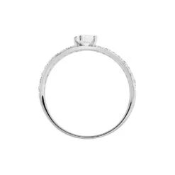 Bague Vrille Double Or Blanc Oxyde De Zirconium -Garmin Soldes B3DFBZW552 view2