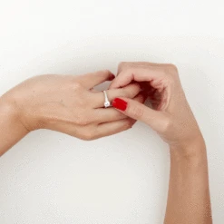 Bague Solitaire Tatjana Or Blanc Oxyde De Zirconium -Garmin Soldes B3DFBZW615 view4