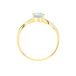 Bague Candice Or Jaune Aigue Marine -Garmin Soldes B3DFJAB123 view2