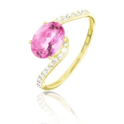 Bague Loriane Or Jaune Tourmaline Et Diamant