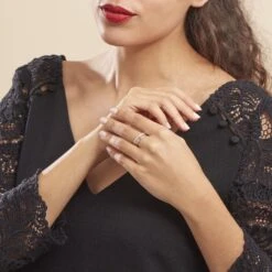 Bague Clotilda Or Jaune Diamant -Garmin Soldes B3DFJDW0QL model0