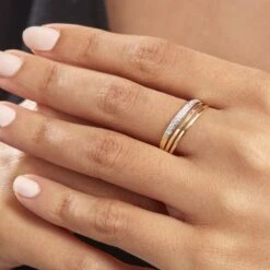 Bague Clotilda Or Jaune Diamant -Garmin Soldes B3DFJDW0QL model1