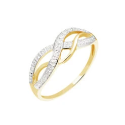 Bague Vaguelette Or Jaune Diamant