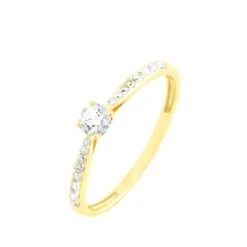 Bague Solitaire Laetitia Or Jaune Diamant