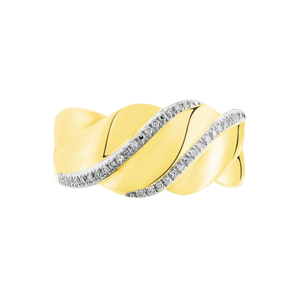 Bague Elyanne Or Jaune Diamant 4 Bague Elyanne Or Jaune Diamant – Image 2