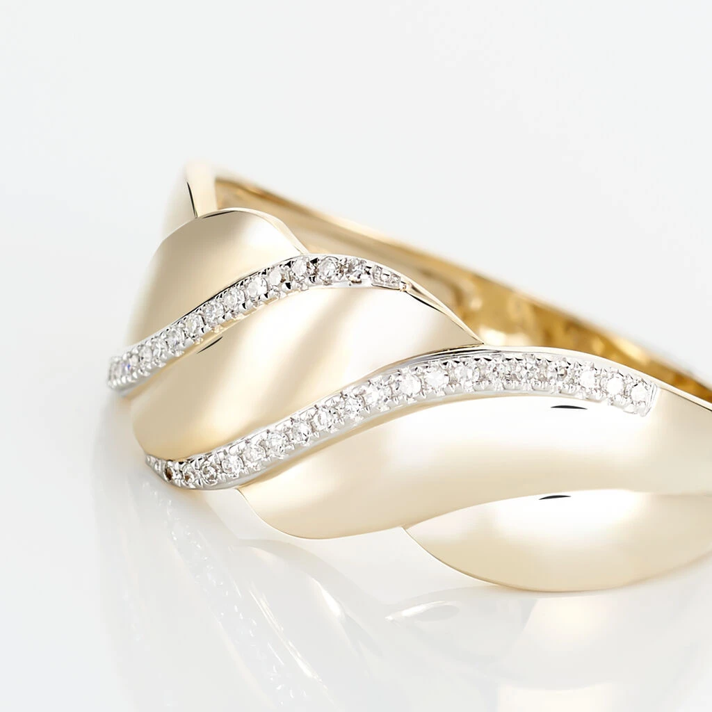 Bague Elyanne Or Jaune Diamant 6 Bague Elyanne Or Jaune Diamant – Image 4