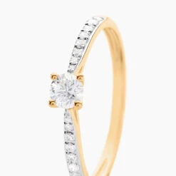 Bague Solitaire Laetitia Or Jaune Diamant -Garmin Soldes B3DFJDW3N4 view1