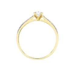 Bague Solitaire Laetitia Or Jaune Diamant -Garmin Soldes B3DFJDW3N4 view2