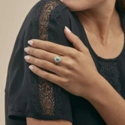 Bague Ivan Or Jaune Emeraude Et Diamant -Garmin Soldes B3DFJEV221 model1