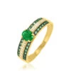 Bague Margot Or Jaune Emeraude Diamant -Garmin Soldes B3DFJEV320 master
