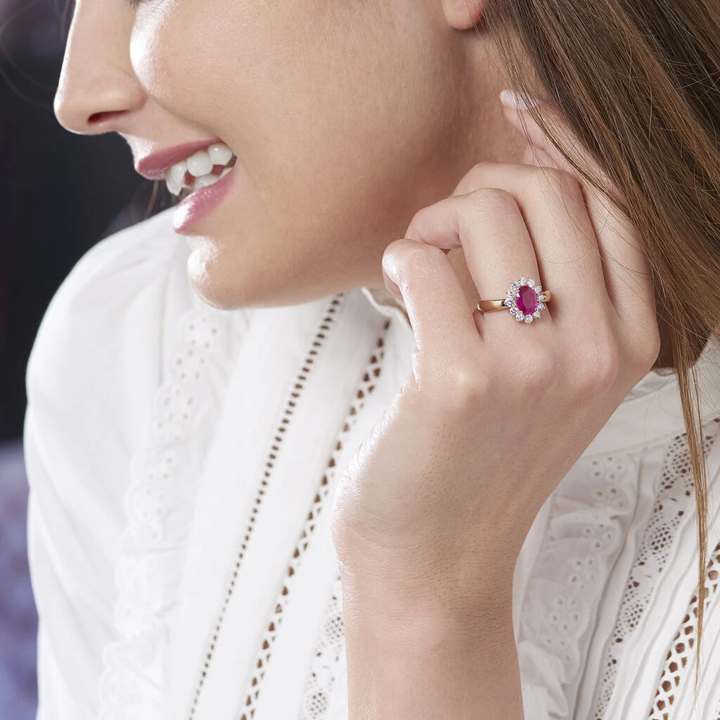 Bague Vladimir Or Jaune Rubis Et Diamant 7 Bague Vladimir Or Jaune Rubis Et Diamant – Image 5