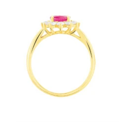 Bague Vladimir Or Jaune Rubis Et Diamant 9 Bague Vladimir Or Jaune Rubis Et Diamant -Garmin Soldes B3DFJRR302 view2