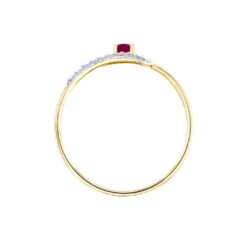 Bague Or Jaune Karmele Rubis -Garmin Soldes B3DFJRR587 view2