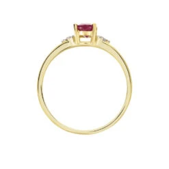 Bague Or Jaune Marie Rubis Diamants -Garmin Soldes B3DFJRR588 view2