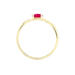 Bague Emotion Or Jaune Rubis Diamant -Garmin Soldes B3DFJRR600 view2