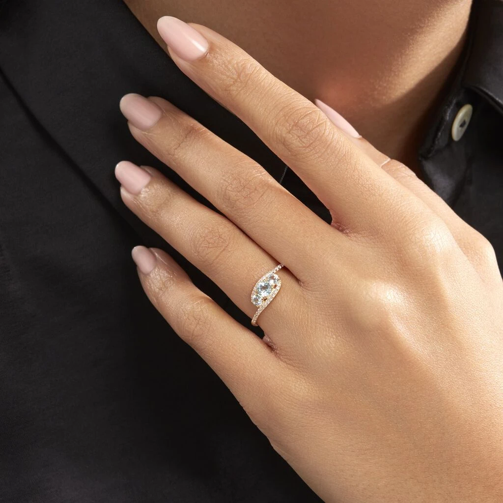 Bague Chloe Or Jaune Topaze Et Oxyde De Zirconium 8 Bague Chloe Or Jaune Topaze Et Oxyde De Zirconium – Image 6