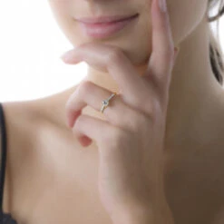 Bague Manon Or Jaune Topaze Et Oxyde De Zirconium -Garmin Soldes B3DFJTB512 model0