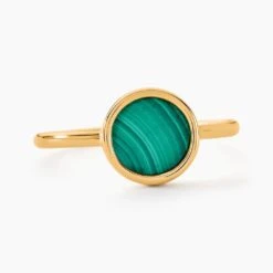 Bague Florica Or Jaune Malachite