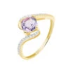 Bague Maria-serena Or Jaune Amethyste Et Oxyde De Zirconium -Garmin Soldes B3DFJYI388 master