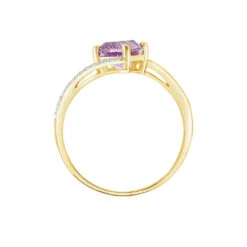 Bague Maria-serena Or Jaune Amethyste Et Oxyde De Zirconium -Garmin Soldes B3DFJYI388 view2