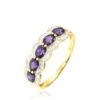 Bague Margaux Or Jaune Amethyste Et Diamant -Garmin Soldes B3DFJYI393 master