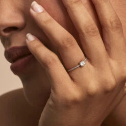 Bague Solitaire Servana Or Jaune Oxyde De Zirconium -Garmin Soldes B3DFJZW09M model1