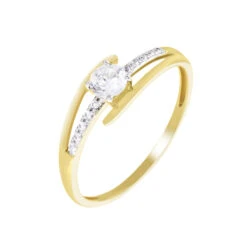 Bague Or Jaune Daegan Oxydes De Zirconium